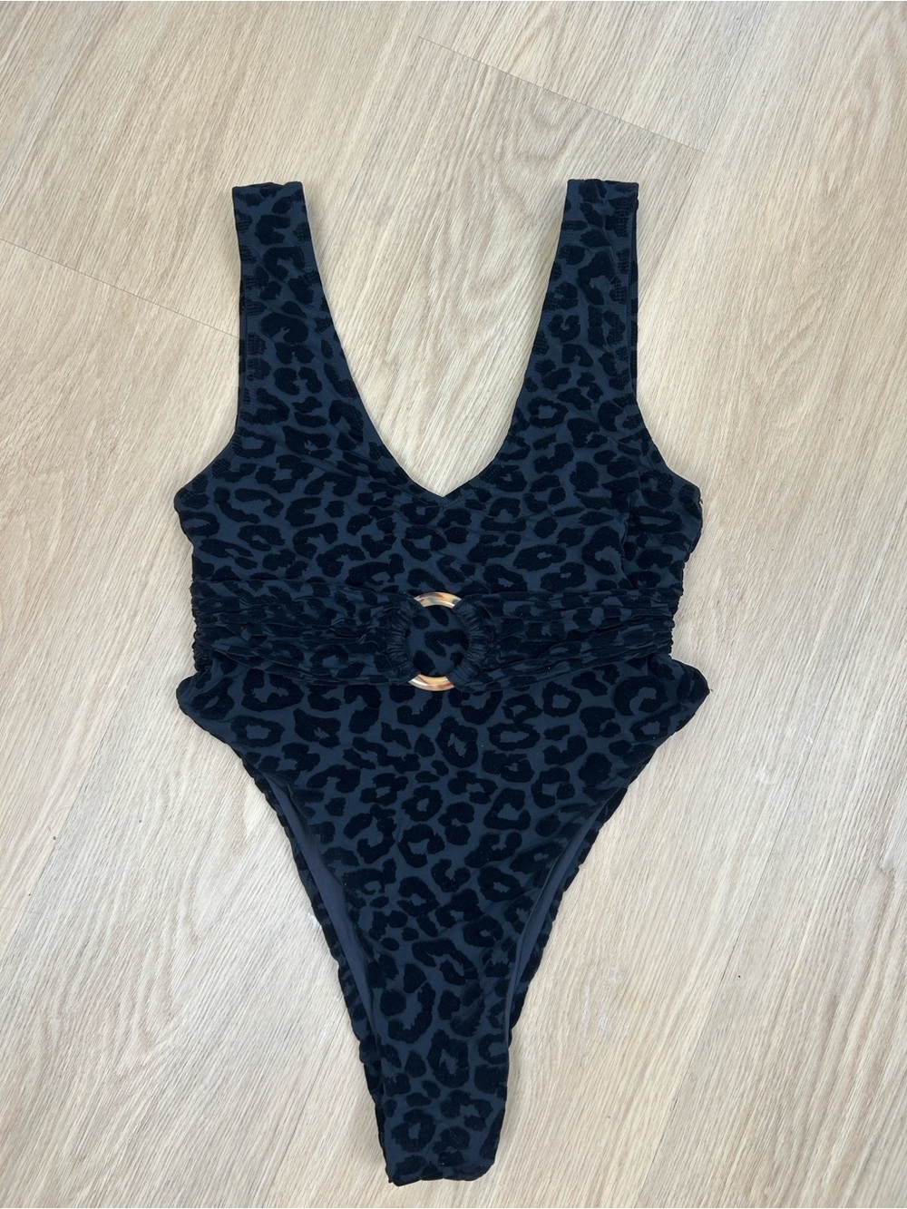 Toluca Artemis Panthera High Leg Cut Velvet One Piece - Picture 5 of 8